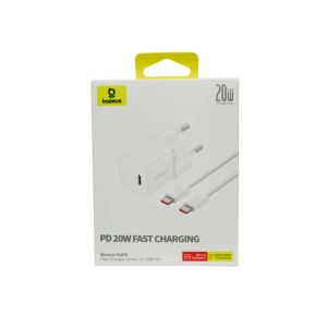FONTE COM CABO C+LIGHTNING BASEUS 20W SAIDA C